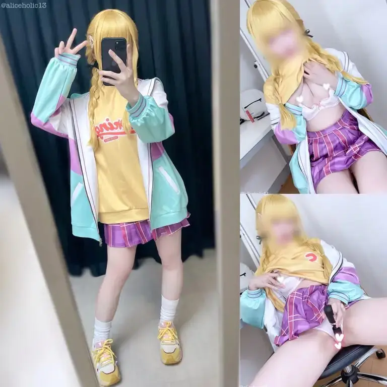 ありすほりっく (@aliceholic13) Fantia 3068639  アイドル私服コス♡楽屋でこっそりバイブクリオナ&敏感チクニー自撮り 我慢できずパンツにおもらし潮炊きイキ♡