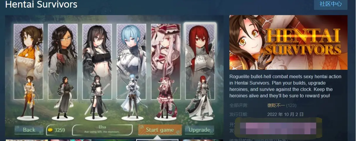 R0147 【ACT/肉鸽策略/全动态】绅士幸存者 STEAM官方步兵正式版【新作/CV/1G】